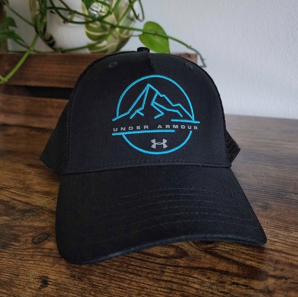 Under Armour Outdoor Performance Black Trucker Snapback Hat Unisex OSFM - Picture 1 of 16